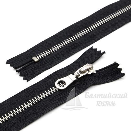 Молния металл неразъемная Т5 18см никель черная