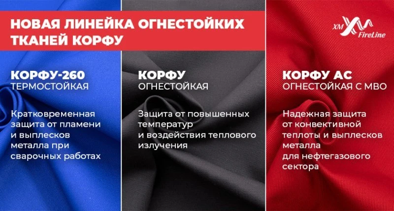 «Корфу» — ткань с огнестойкой пропиткой