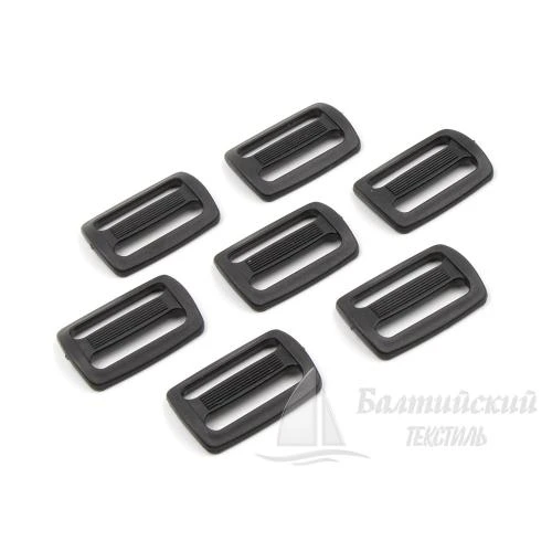 Пряжка 2 щели 30мм черная ПП