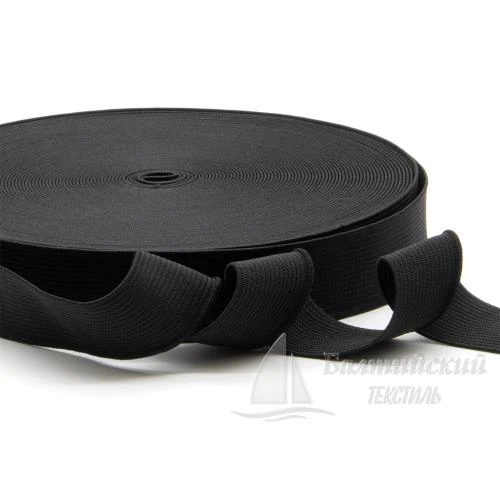 Резинка ткацкая 25мм черная БТ