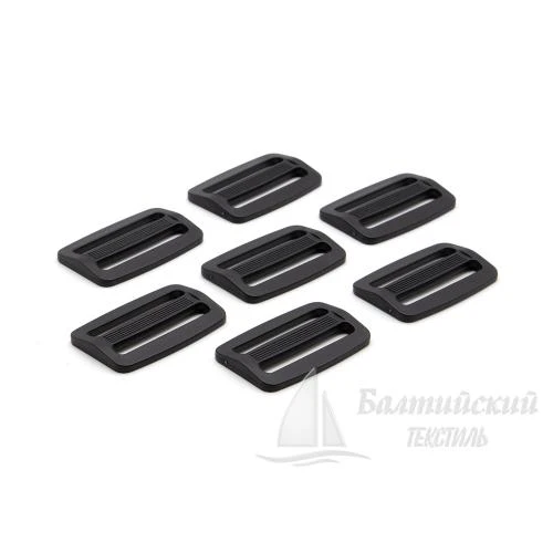 Пряжка 2 щели 40мм черная БТ (POM)