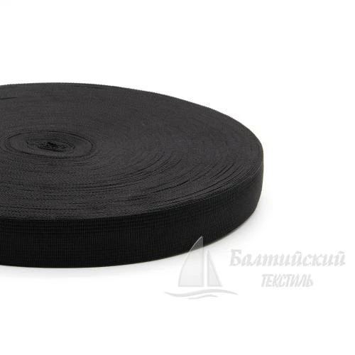 Тесьма окантовочная 24мм 2,6г черная (уп.100м)