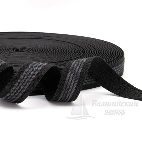 Резинка тканая 25мм с латексом черная БТ. Цена от 29,40 р. в Москве
