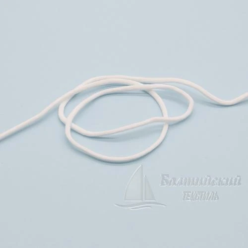 Шнур эластичный для масок Д2,6мм белый БТ