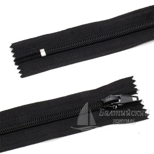 Молния витая неразъемная Т5 14см черная БТ
