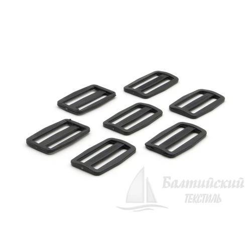 Пряжка 2 щели 40мм черная