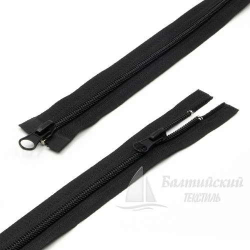Молния витая разъемная Т7 45см 2 замка черный "А" груша БТ