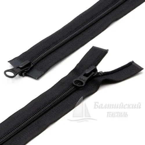 Молния витая разъемная Т7 85см 2 замка черный груша