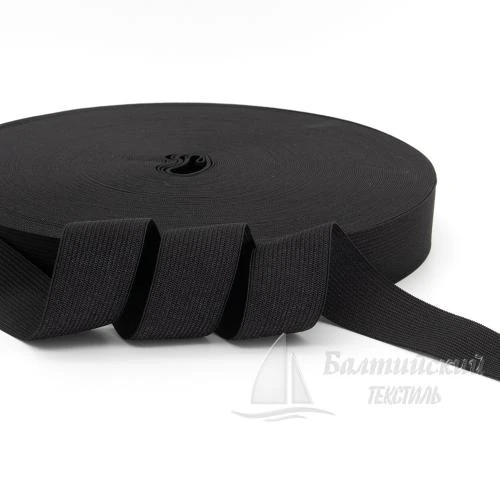 Резинка вязаная 30мм черная