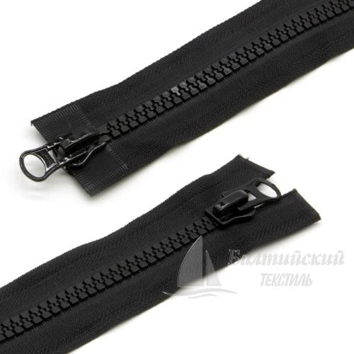 Молния трактор разъемная Т8 85см 2 замка черная усиленная груша (ЭКОНОМ)