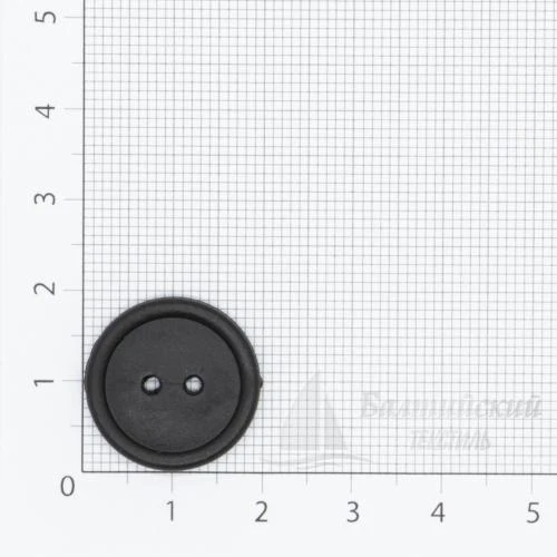 Пуговицы 20мм 2-х пр. черные, хаки ПП