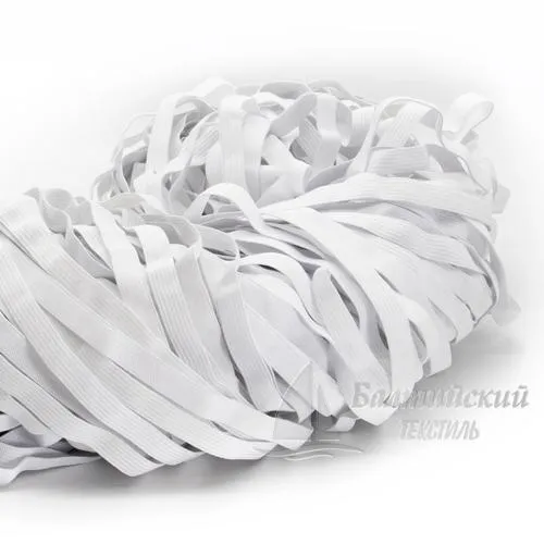 Резинка вязаная 10мм белая РБ