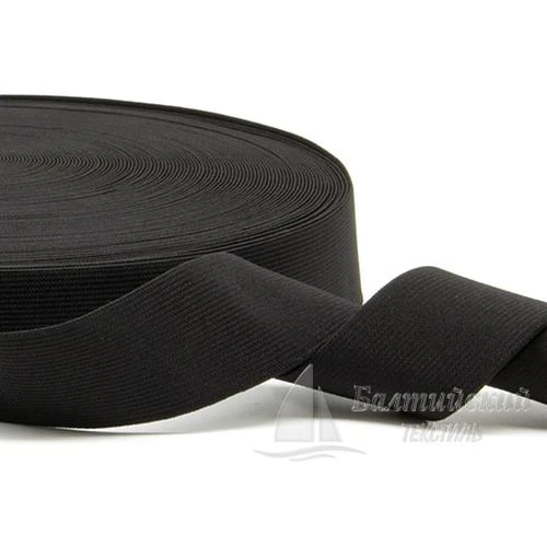 Резинка ткацкая 35мм черная РБ