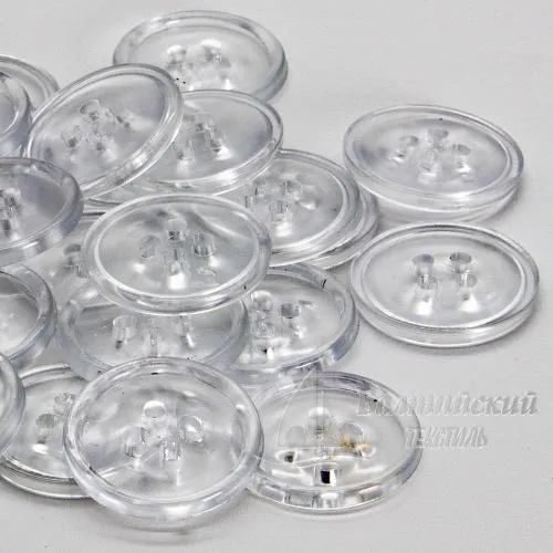 Пуговицы 20мм 4-х пр. прозрачные/цветные (полистирол). Цена от 0,61 р. в Москве